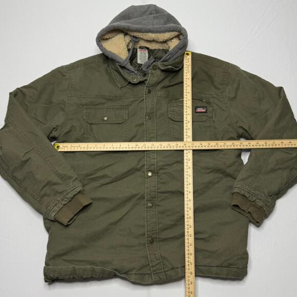 Dickies Sherpa Lined Hooded Canvas Work Jacket Green XL (46–48) - Picture 5 of 5